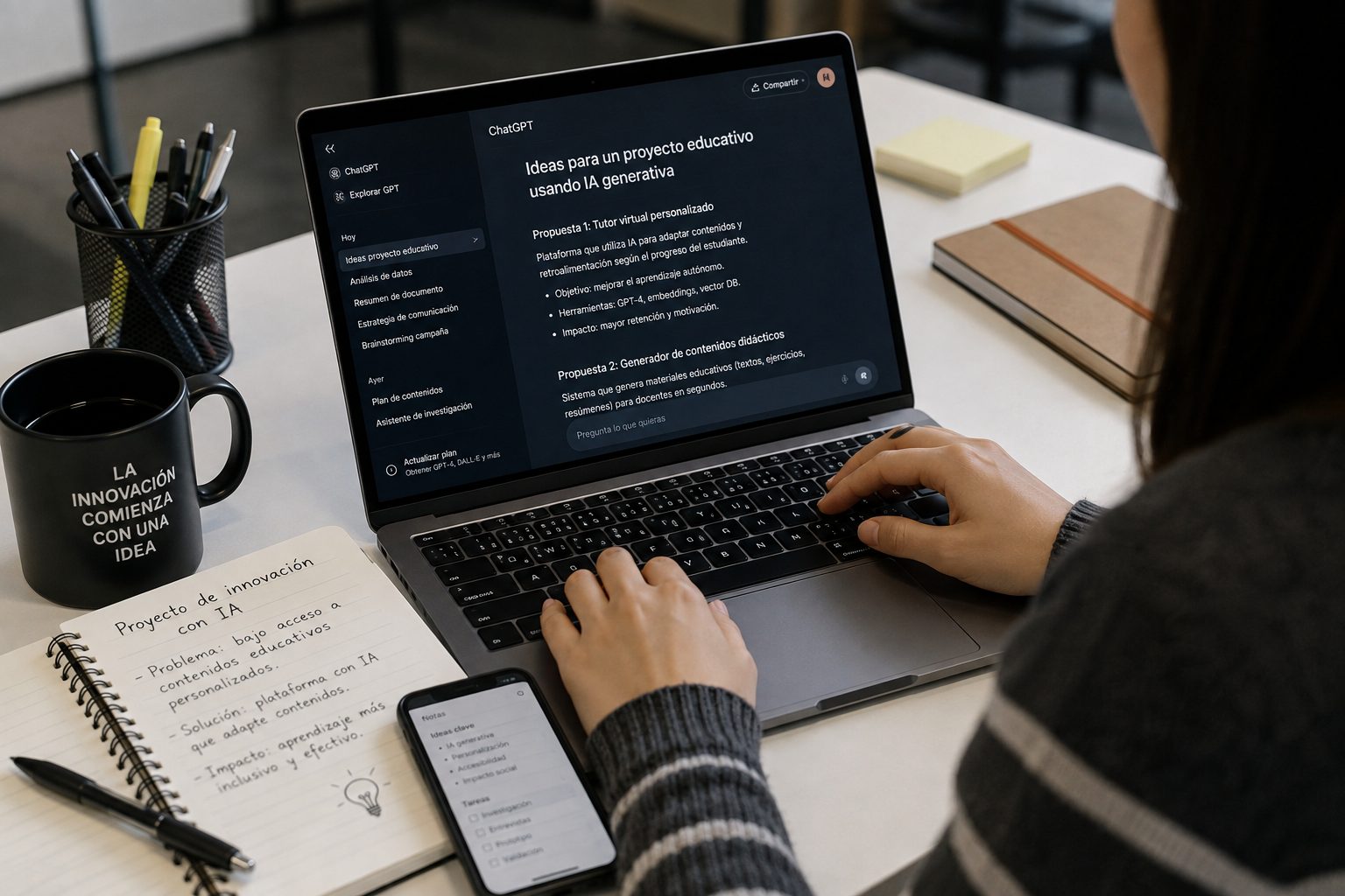Proyectos de Innovación Social con Inteligencia Artificial en  Educación y Comunicaciones