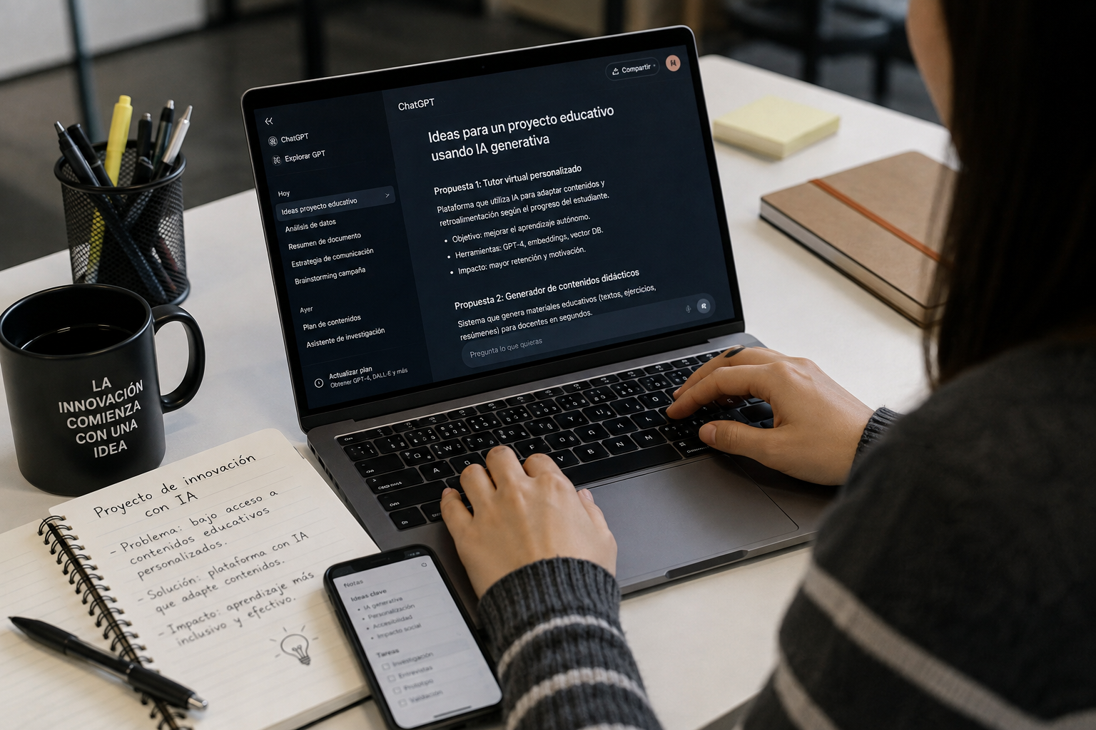 Proyectos de Innovación Social con Inteligencia Artificial en  Educación y Comunicaciones